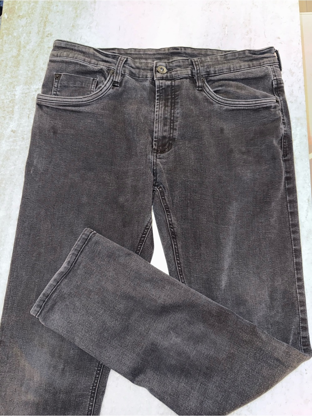 Buffalo David Bitton Men's Dark Black Slim Straight Jeans - Picture 3 of 8